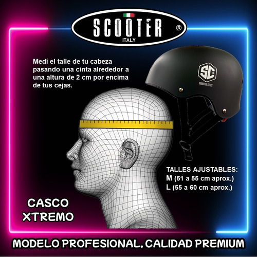 Casco Profesional Scooter Italy Skate Rollers Ajustable X