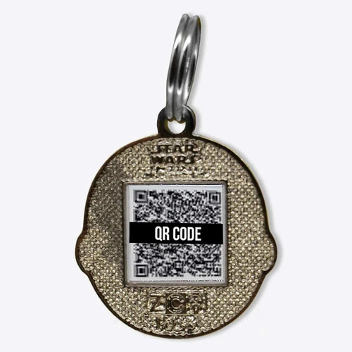 Placa Identificação Qrcode Darth Vader Star Wars Coleira Pet