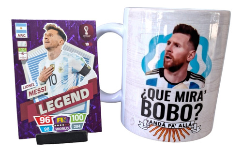 Cartas Adrenalyn Messi Legend  + Taza  Que Mira Bobo