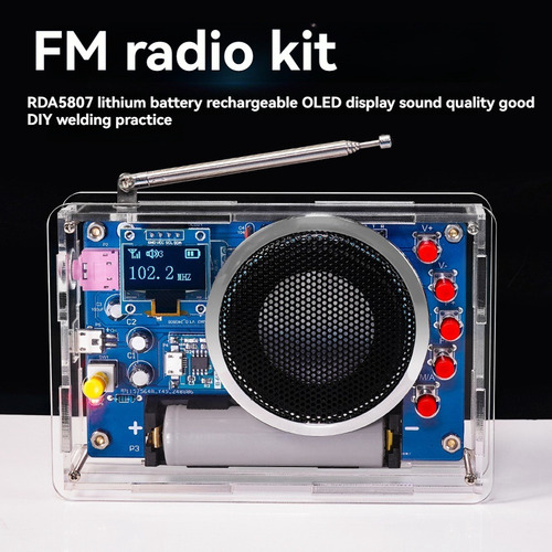 Kit Electrónico De Bricolaje Para Radio Fm Con Pantalla Oled
