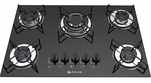 Fogao Cooktop Atlas Agile 5 Bocas Tc Preto - Bivolt