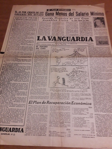 Diario La Vanguardia Partido Socialista 19 1 1956