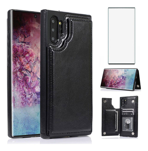 Funda Billetera Para Samsung Galaxy Note 10 Plus 5g + Vid...