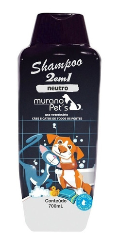 Shampoo Murano 2 En 1 Neutro Para Perros Y Gatos 700 Ml