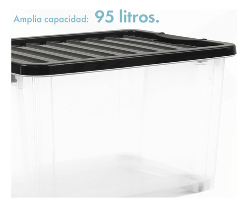 Combo 6 Organizadores De Plástico Life Box 95lts Gardenlife