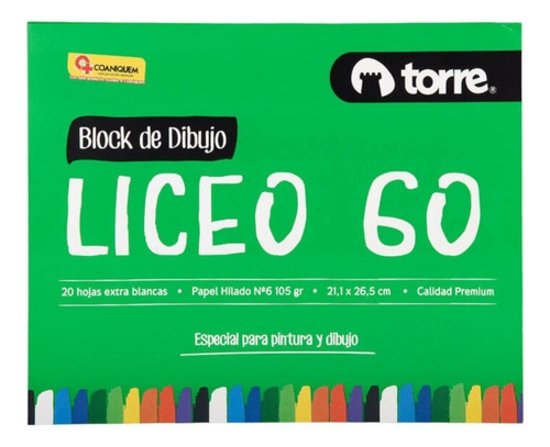 Block De Dibujo Liceo N°60 20 Hojas Torre