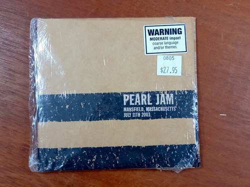 Cd Pearl Jam - Mansfield, Ma Live (2003) Usa Triple R30