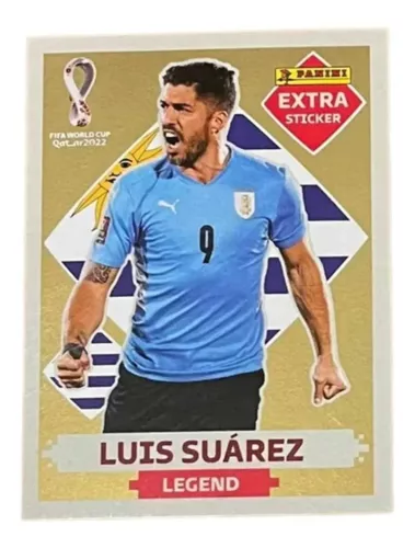 Figurinha Extra Luis Suarez Gold e Neymar Bronze Copa Panini