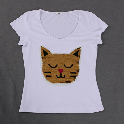 De Gato Con Lentejuelas, Transferencia Termoadhesiva, , Para