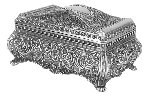 Joyero De Metal Rectangular Joyero Vintage Para Mujeres Y