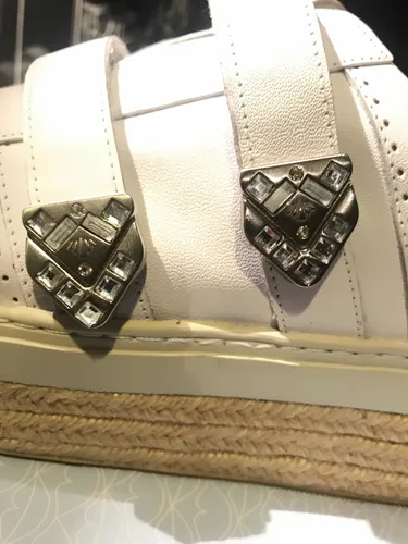 Zapatillas Jazm n Chebar 100 Cuero Strass Plataforma C caja
