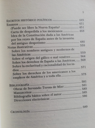 Fray Servando Teresa De Mier Libro (Usado)