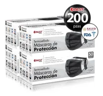 Comprar Best Trading Cubrebocas Negro 200 piezas, Mascarilla Desechable Termosellada Tricapa, Tapabocas con Ajustador Nasal Oculto y Tecnología Ligera de Filtrado Efectivo
