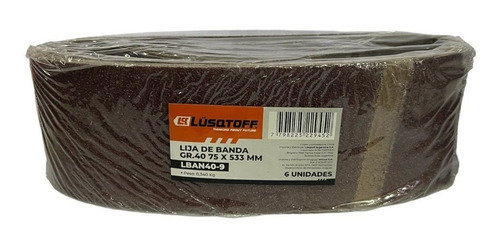 Imagen 2 de 4 de Lija Banda 75x533 Lijadora Lusqtoff Grano 40 X 6u Lban40-9