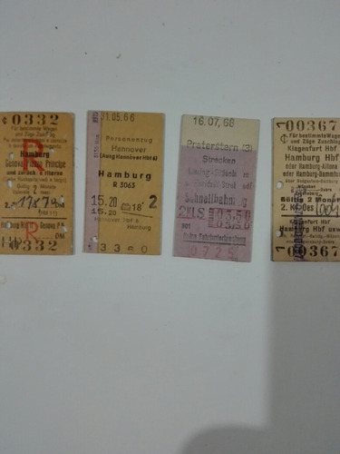 Boletos De Tren Antiguos Alemania (Usado)