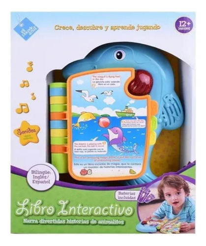 Libro Interactivo Electrónico Cuento Mágico Educativo Para Aprender Inglés Y Castellano El Duende Azul