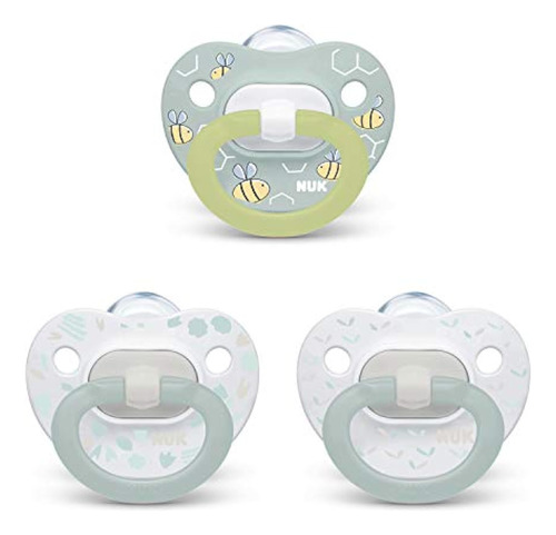 Nuk Orthodontic Pacifier Value Pack, Boy, 0-6 Months, 3