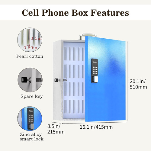 48 Slots Cell Phone Locker With Smart Lock, Phone Storage Lo