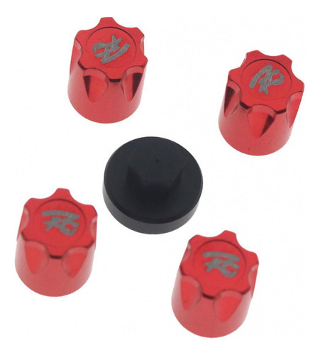 4pcs Rc Car Wheel Center Caps Para 1:10 Scale Rc Rojo