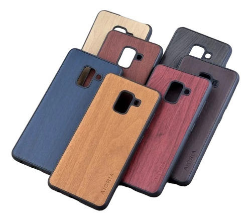 Funda Lujo Samsung Galaxy S9 S8 + Plus Madera Premium Piel