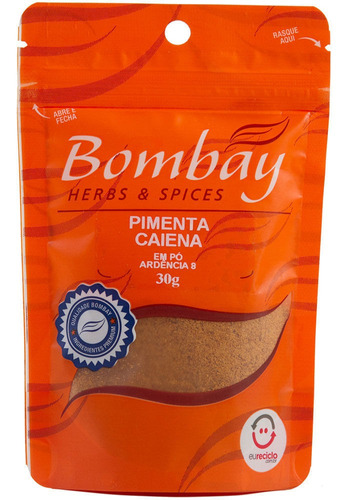 Pimenta Caiena Em Pó Bombay Herbs & Spices - Pouch 30g