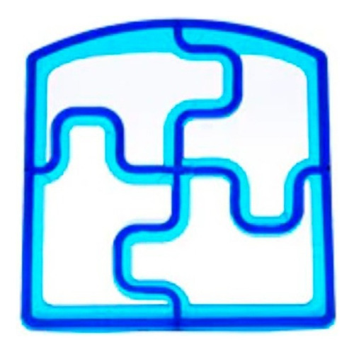 Cortador Plastico Sandwich Diseños Kawai (varios Diseños) Color Azul Rompecabezas