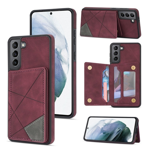 B Funda De Tarjeta Wallet For Samsung S21 Fe S21 Ultra Plus