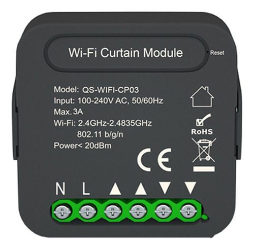 Módulo De Interruptor De Cortina Compatible Con Tuya Qs-wifi