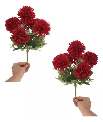 Set De 2 Arreglos De Floreros Artificiales Con Forma De Ramo