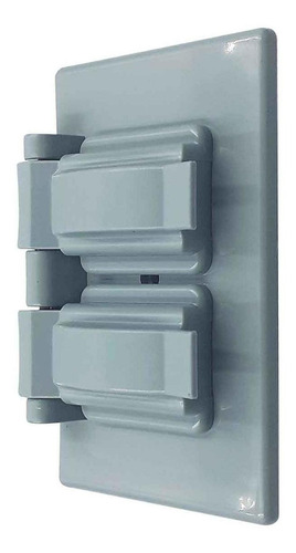 Pack 10 Placa Doble Intemperie Abs Gris Igoto