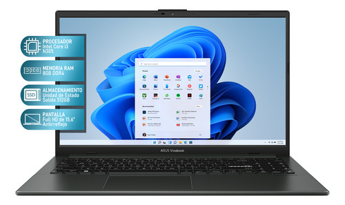 Laptop Asus Vivobook Go 15 Intel Core I3 8gb Ram 512gb
