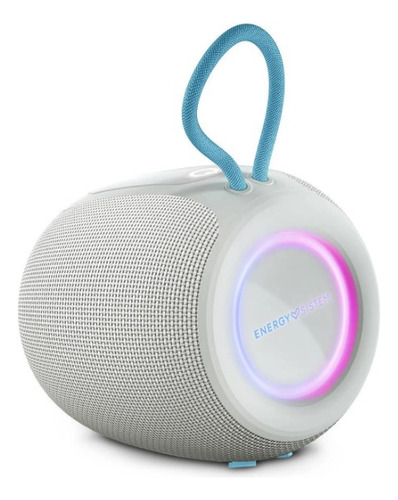 Parlante Portatil Mini Energy Sistem Sunrise 458288 Inalámbrico Bluetooth Waterproof Ipx6 Con Luz Rgb Blanco