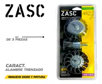 Comprar Set Cepillo De Alambre 3 Pzas \u002F Juego Escobillas Zasc