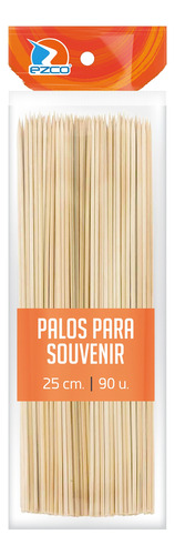 90 Palitos De Brochette Para Souvenir Ezco 25cm De Largo