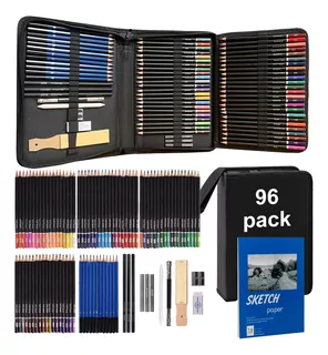 Kit De Dibujo Lapices 96 Colores Set De Arte Profesionales