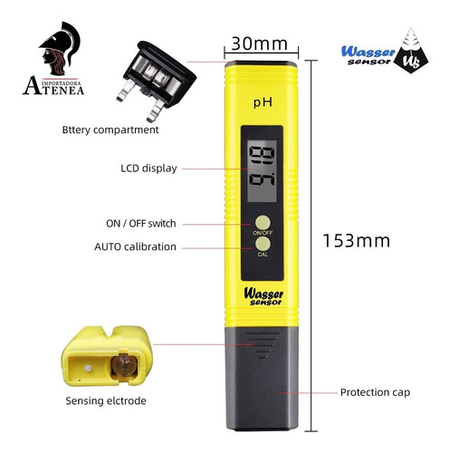 Imagen 3 de 3 de Medidor Digital De Ph Pehachimetro Ph Meter Ph Metro Agua