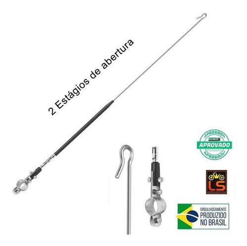 Antena Corta Pipa Dafra Roadwin 250r Retrátil  Guidao L1pt