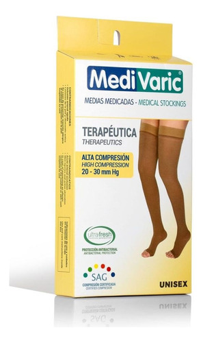Media Muslo Unisex Terapeutica Opaca 20-30 Medivaric Talla M