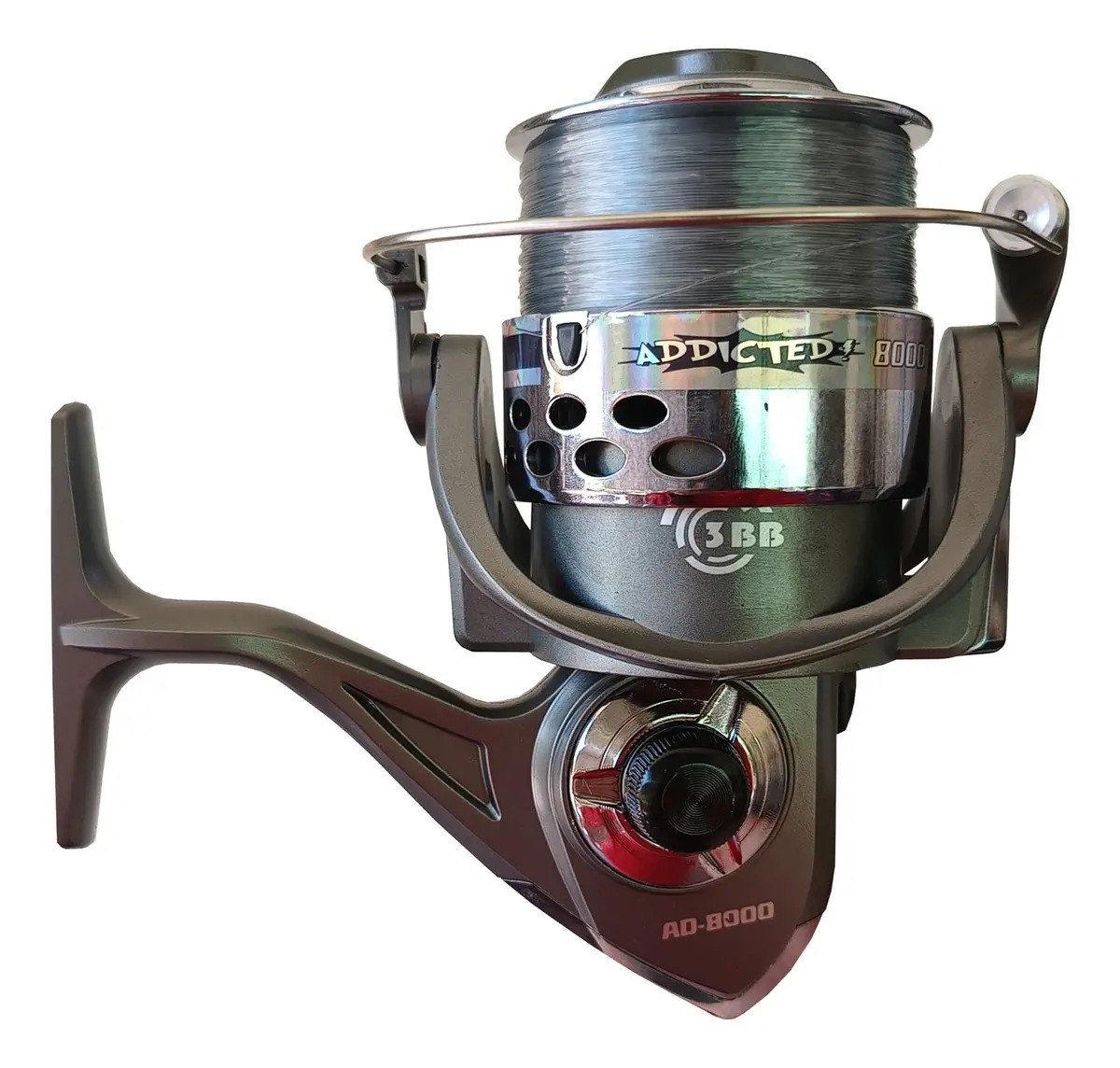 Reel Frontal Surfish Addicted 8000 Con Tanza 0.50mm Pesca Pesada