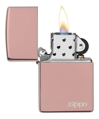 Imagem 2 de 4 de Isqueiro Zippo 49190zl Rose Gold Logo Original