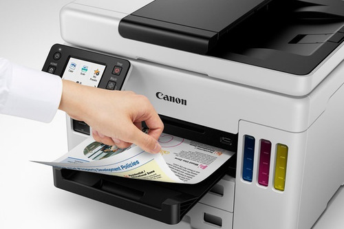 Impresora a color multifunción Canon Maxify GX7010 con wifi blanca