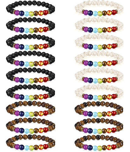 Hazms 18 Pulseras De Chakras Para Mujeres Y Hombres, Piedra.