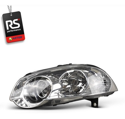 Imagem 3 de 7 de Par De Farol Duplo Arteb Cromado Fiat Palio 2009-2013