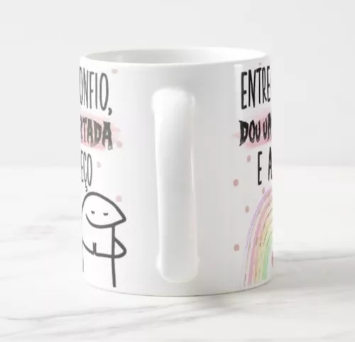 Caneca Meme Flork Boneco Palito Frases Divertidas