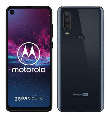 Imagem 4 de 4 de Motorola One Action Dual SIM 128 GB denim blue 4 GB RAM