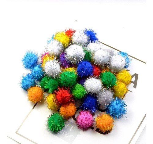 50pcs Glitter Shiny Kitten Cat Toys Diy Manualidades De