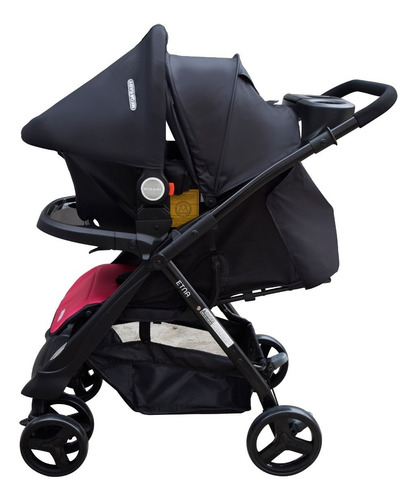 Imagen 3 de 10 de Cochecito Cuna Travel System Mega Baby Etna Manj Rebatible