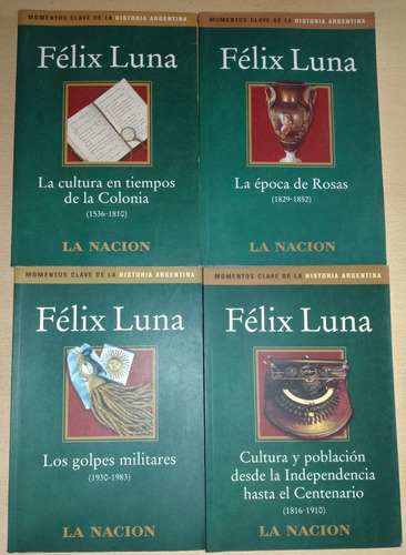 4 Libros Momentos Clave De La Historia Argentina F. Luna