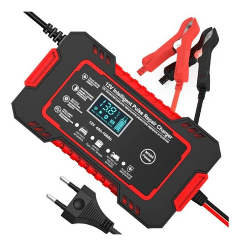 Carregador Bateria Automotivo Digital Automatico 12v Carro Autotools Cor Preto
