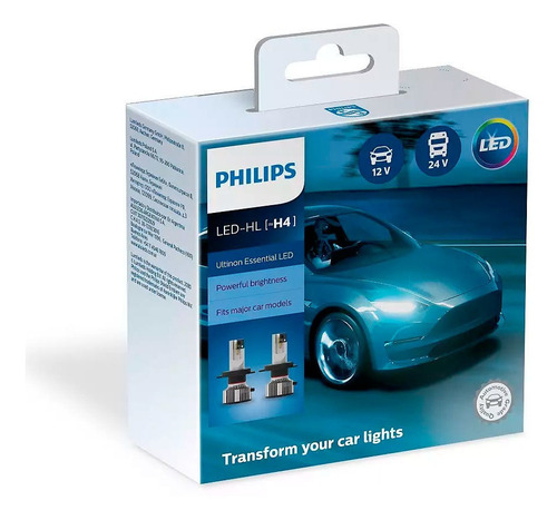 Imagen 1 de 1 de Lampara Philips Kit Led H4 12-24v 1500lm Ultinon Essential